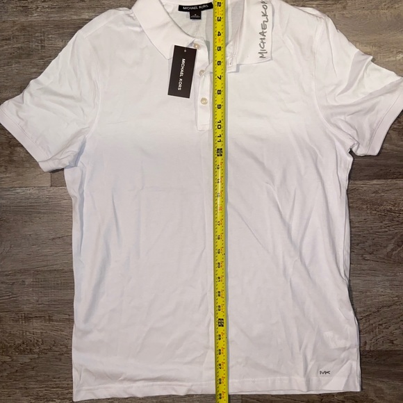 Michael Kors Men’s Polo shirt NWT  white size medium (V) - Picture 8 of 10